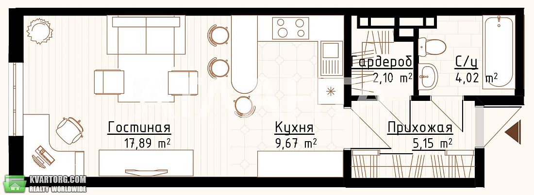 Sell 1-room apartment. Киев, Максимовича — photo 2