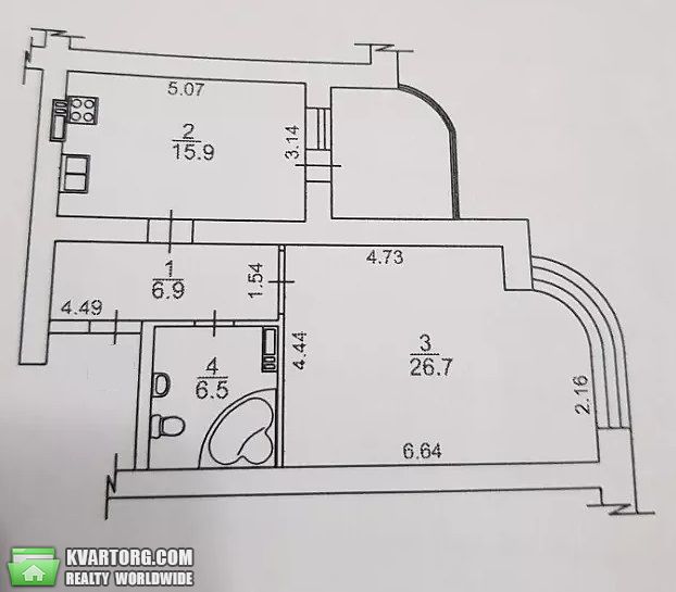 Sell 1-room apartment. Киев,  Гашека — photo 2