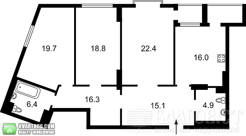 Sell 3-room apartment. Киев, Щорса — photo 2