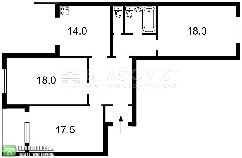 Rent out 3-room apartment. Киев,  Пчелки — photo 2