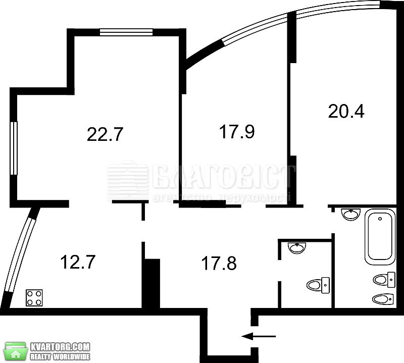 Sell 3-room apartment. Киев,  Дмитриевская — photo 1
