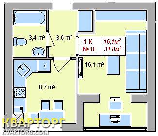 Sell 2-room apartment. Киев,  Большая Окружная — photo 1
