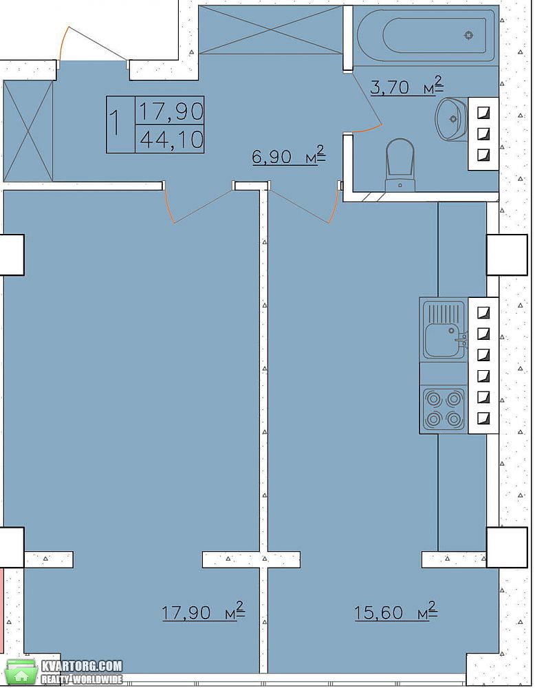 Sell 1-room apartment. Одесса, Дача Ковалевского — photo 4