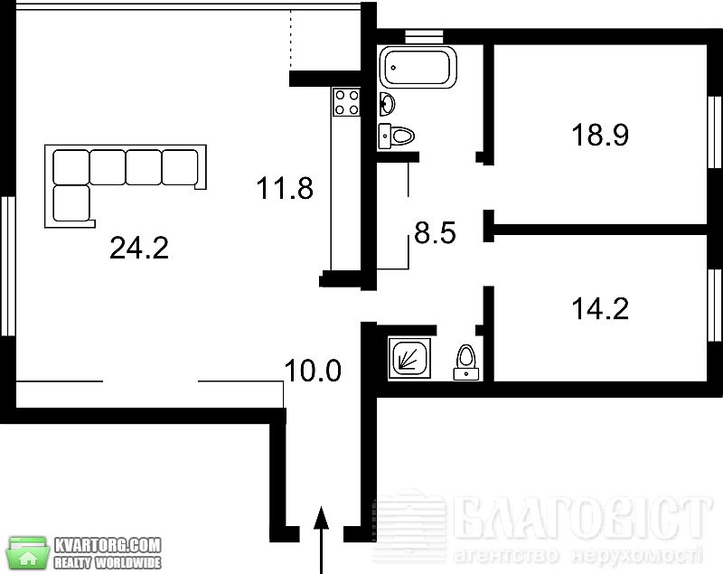 Sell 3-room apartment. Киев, Панельная — photo 5