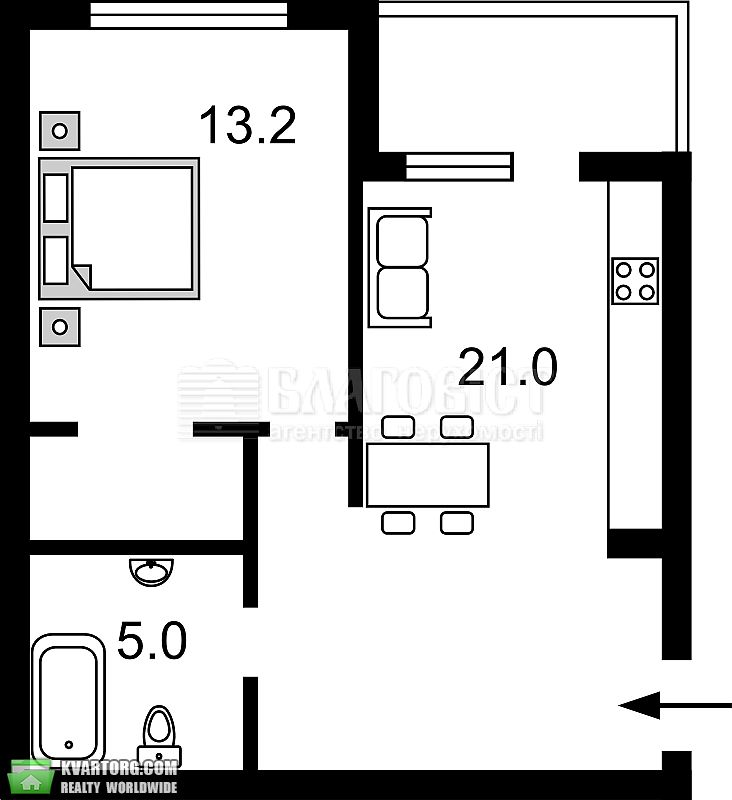 Sell 2-room apartment. Киев,  Вильямса — photo 3