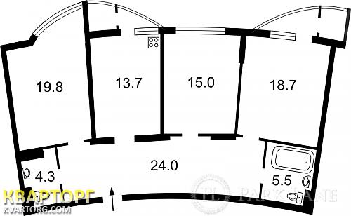 Sell 3-room apartment. Киев,  Днепровская наб — photo 2