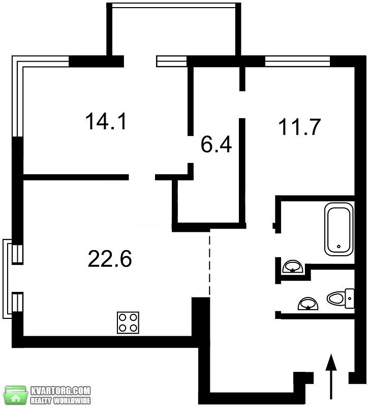 Sell 2-room apartment. Киев,  Дегтяренко — photo 2