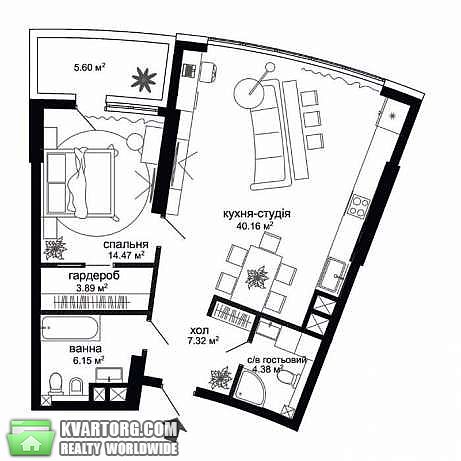Sell 1-room apartment. Киев,  Лейпцигская — photo 2