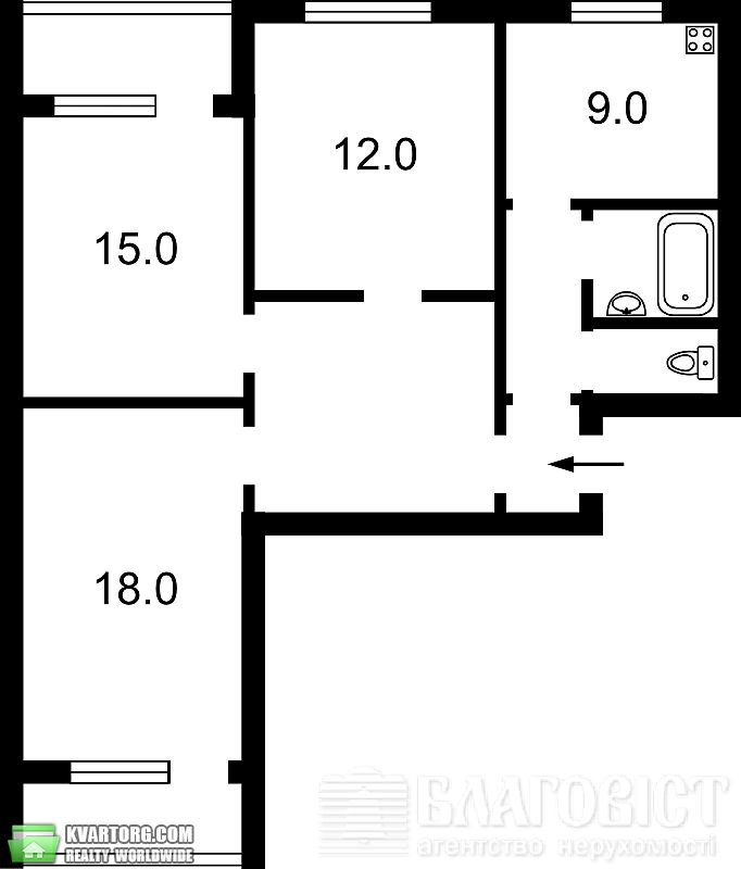 Sell 3-room apartment. Киев, Ужвий — photo 2
