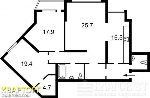 Sell 3-room apartment. Киев,  Княжий Затон — photo 2