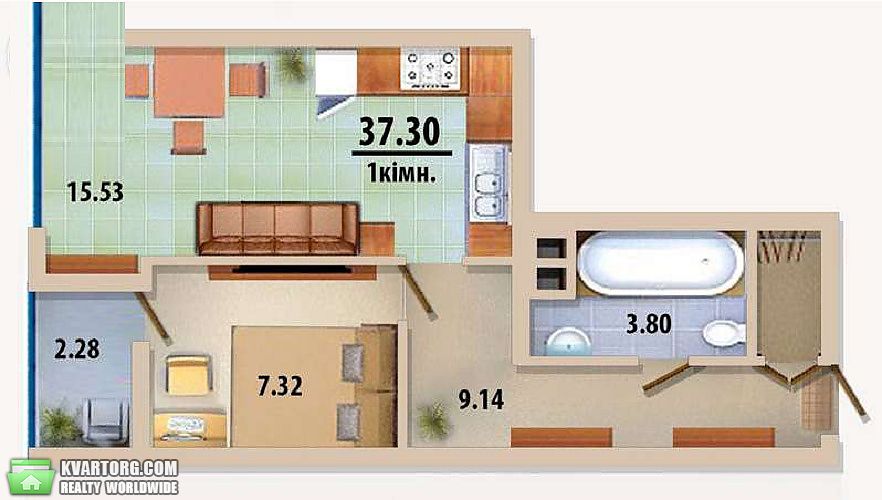 Sell 1-room apartment. Киев,  Клавдиевская — photo 3