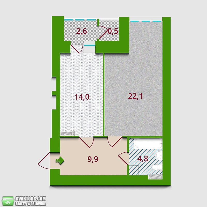 Sell 1-room apartment. Киев,  Островского — photo 2