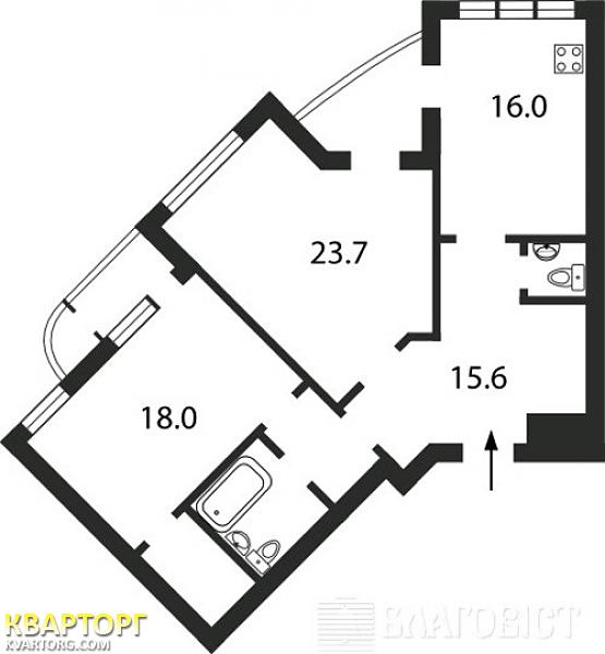 Sell 2-room apartment. Киев, Григоренка Петра — photo 3