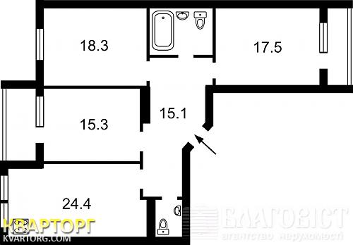 Sell 3-room apartment. Киев, гол — photo 2