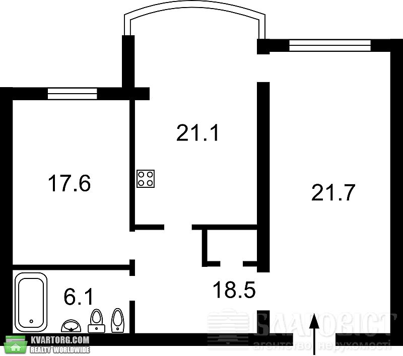 Sell 2-room apartment. Киев,  Героев Сталинграда пр — photo 2