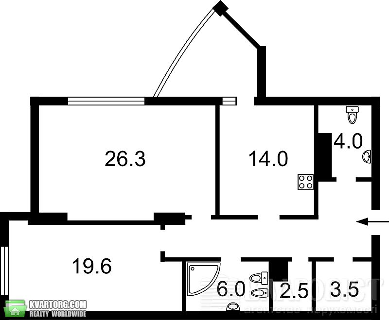 Sell 2-room apartment. Киев,  Глубочицкая — photo 2