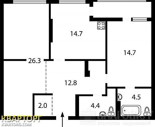 Sell 2-room apartment. Киев,  Жилянская — photo 1