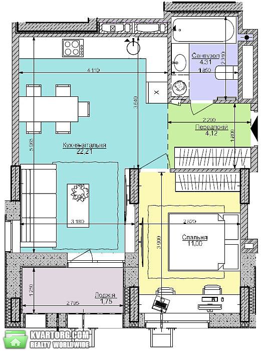 Sell 1-room apartment. Киев, Березнева — photo 3