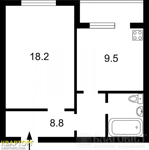 Sell 1-room apartment. Киев, ул. Петра Григоренка — photo 10