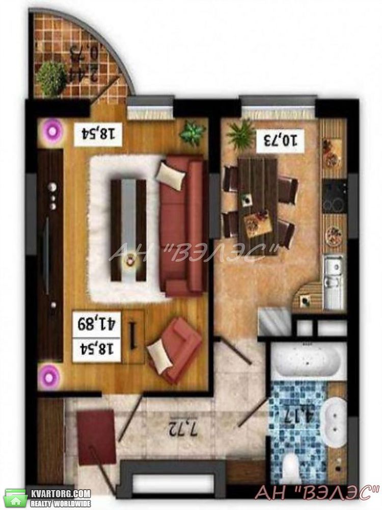Sell 1-room apartment. Киев, Ломоносова — photo 2