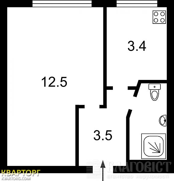 Sell 1-room apartment. Киев, Амвросия Бучмы — photo 6
