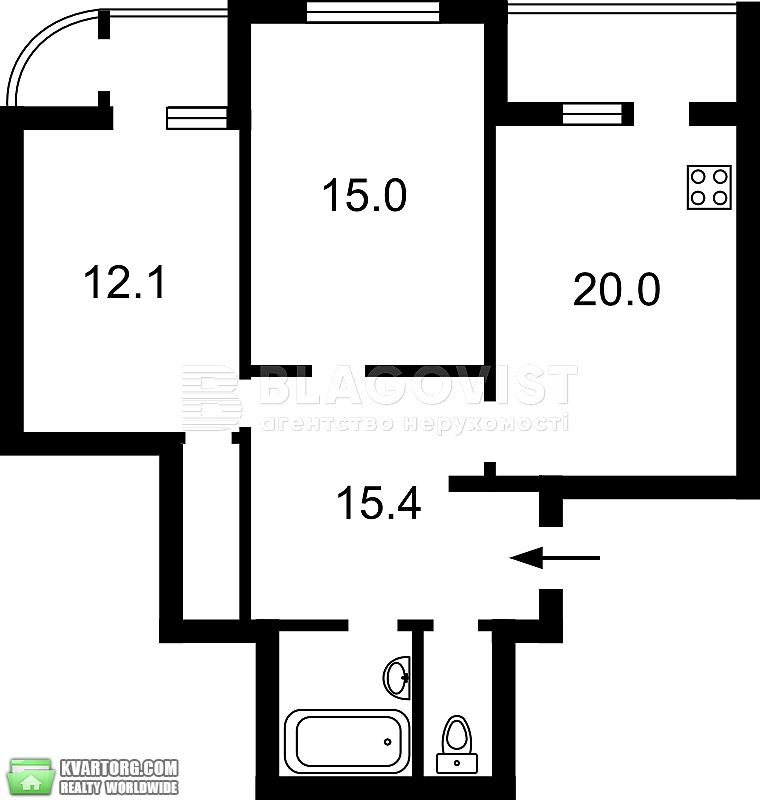 Sell 2-room apartment. Киев, Петра Калнышевского — photo 3