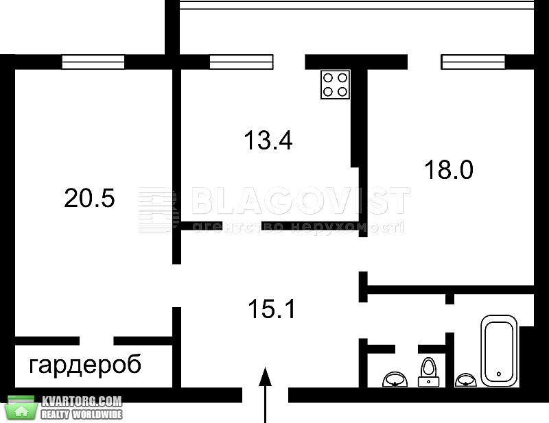 Sell 2-room apartment. Киев, Чорновола — photo 1