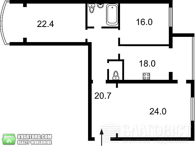 Sell 3-room apartment. Киев, Героев Сталинграда пр — photo 2