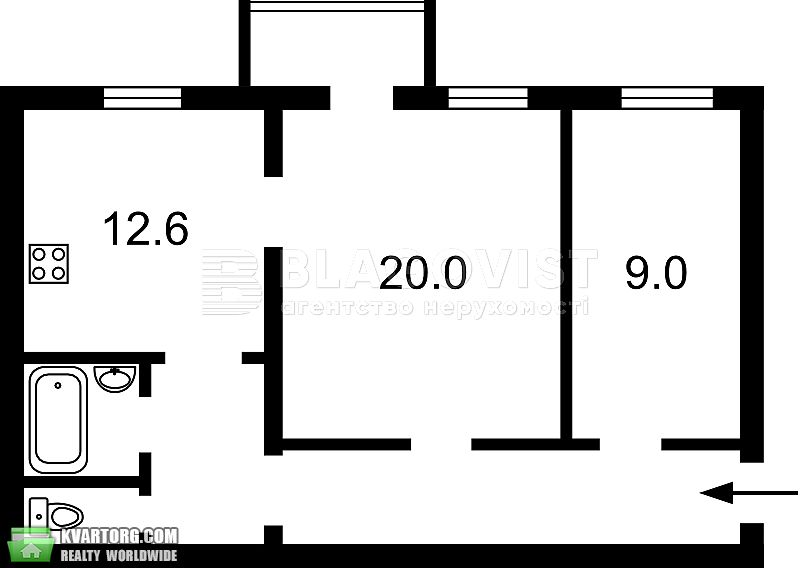 Sell 2-room apartment. Киев, Дмитровская — photo 2