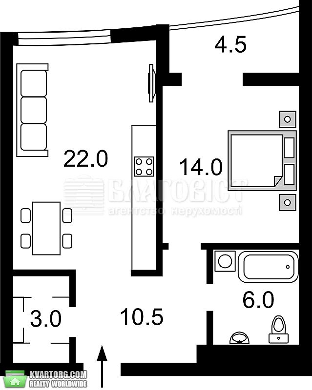 Sell 1-room apartment. Киев,  Щорса — photo 7