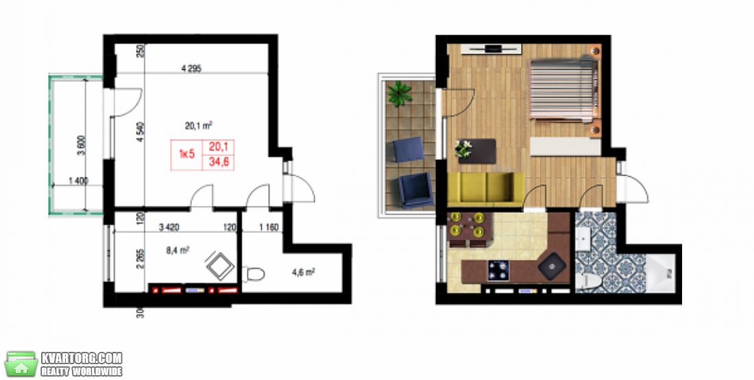 Sell 1-room apartment. Киев,  Юности — photo 2