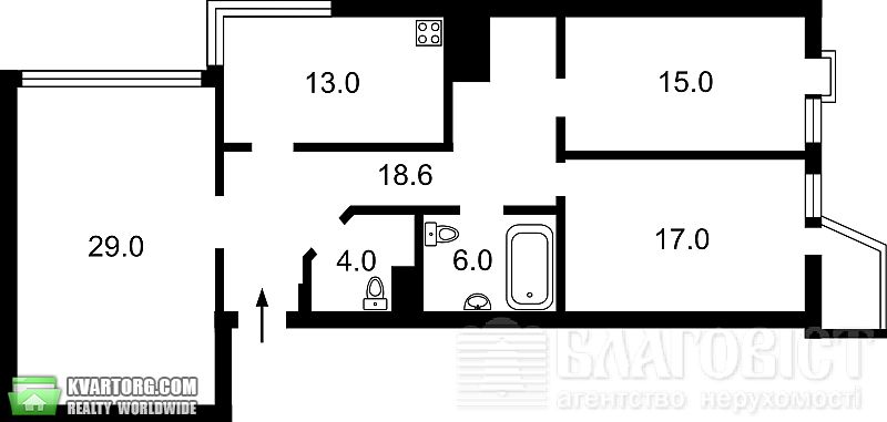 Sell 3-room apartment. Киев,  Ломоносова — photo 1