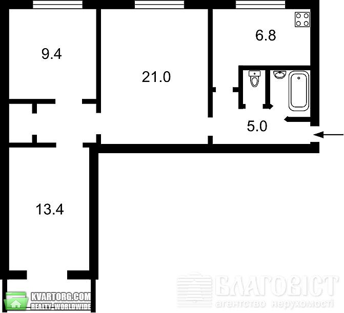 Sell 3-room apartment. Киев, Жилянская — photo 8