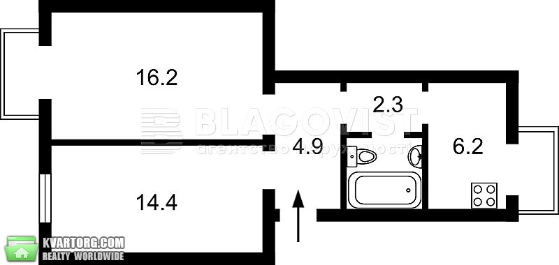 Rent out 2-room apartment. Киев, Никольский пер. — photo 5