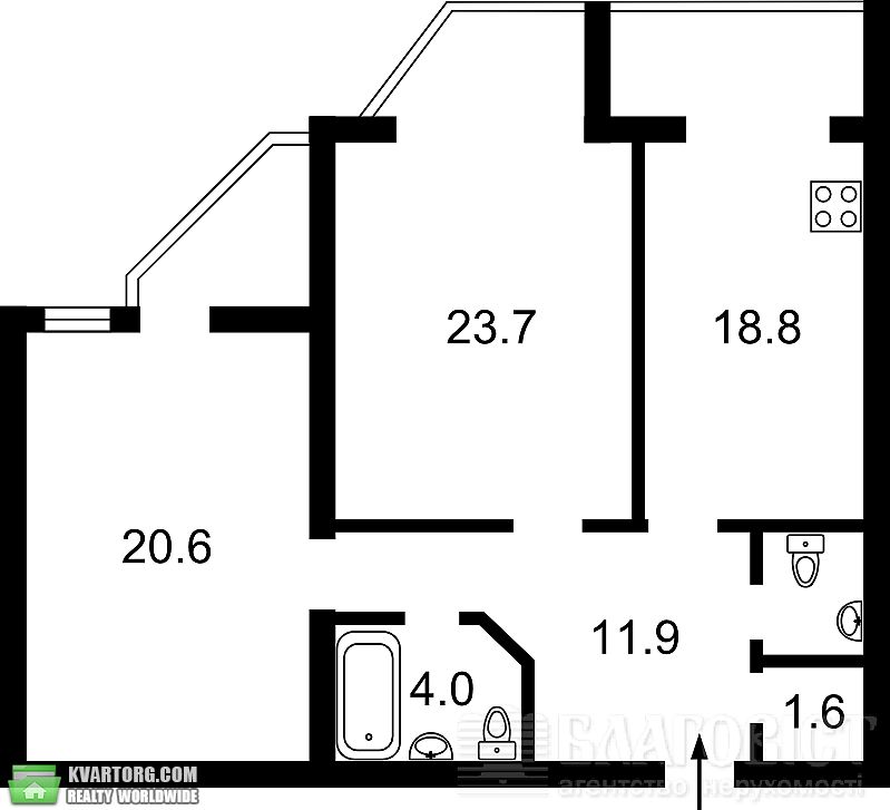 Sell 2-room apartment. Киев,  Ломоносова — photo 5