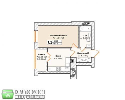 Sell 1-room apartment. Киевская обл., ЖК ЛАЙФ — photo 1