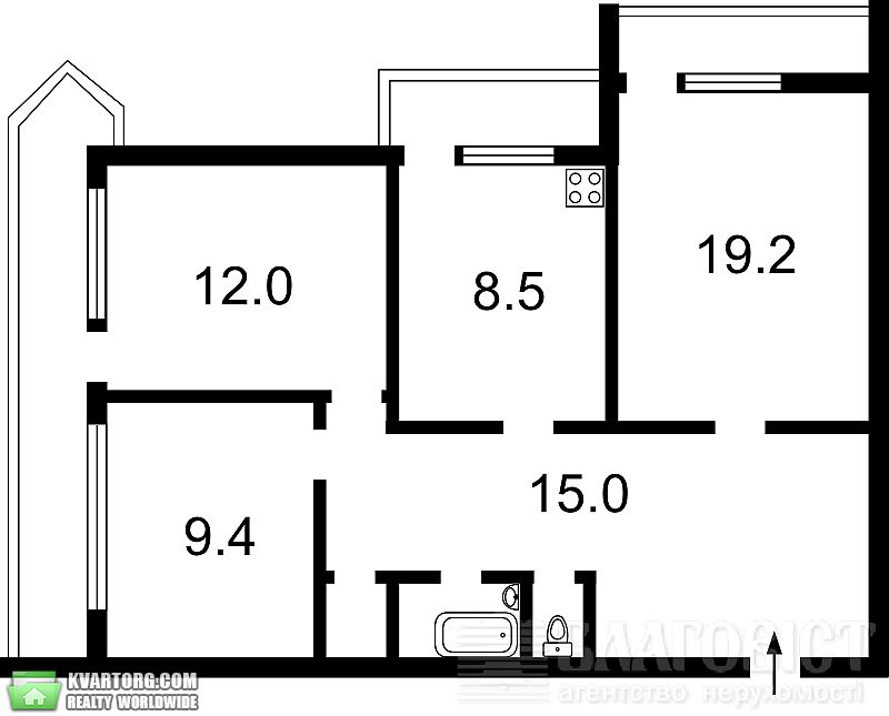 Sell 3-room apartment. Киев,  Княжий Затон — photo 2