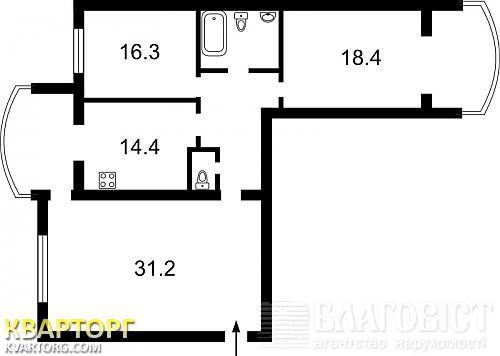 Sell 3-room apartment. Киев,  Героев Сталинграда пр — photo 2