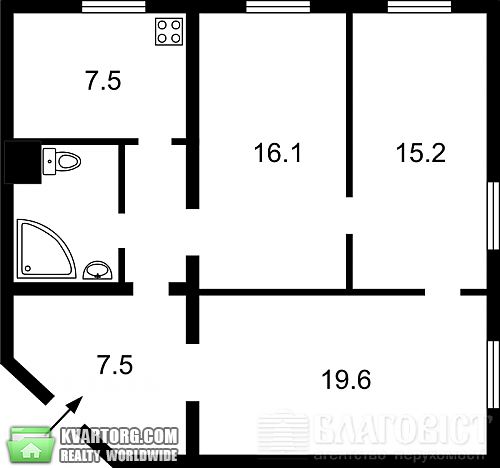 Sell 3-room apartment. Киев, Барбюса — photo 8
