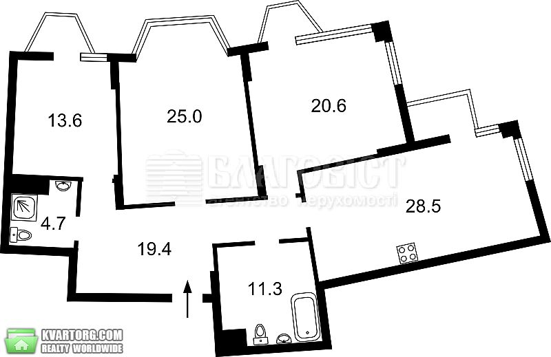 Sell 3-room apartment. Киев,  Ломоносова — photo 4