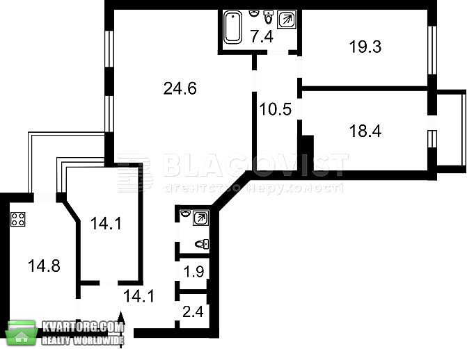 Sell 3-room apartment. Киев, Саперное поле — photo 2