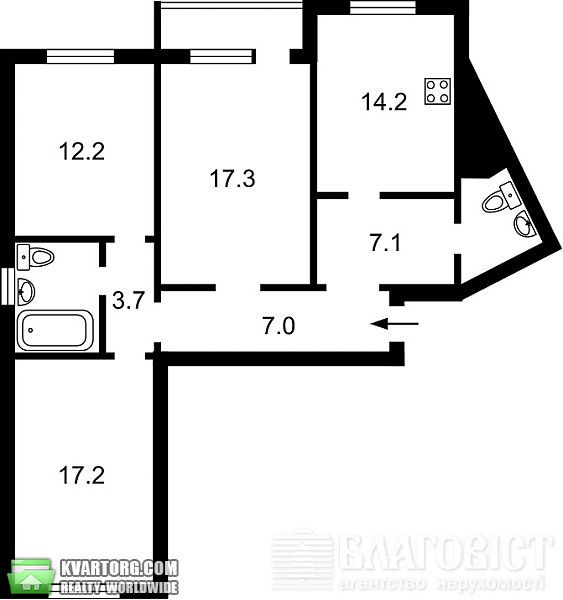 Sell 3-room apartment. Киев, Урловская — photo 2