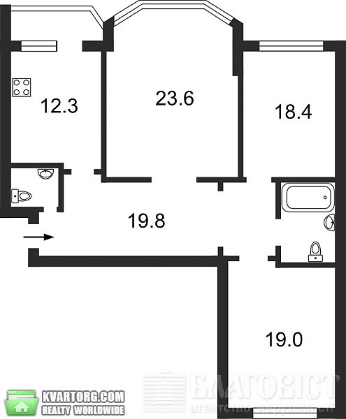 Sell 3-room apartment. Киев, Градинская — photo 2