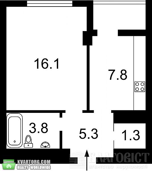 Sell 1-room apartment. Киев, Богатырская — photo 4