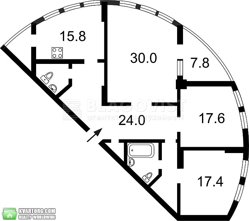 Sell 3-room apartment. Киев,  Саперно-Слободская — photo 7