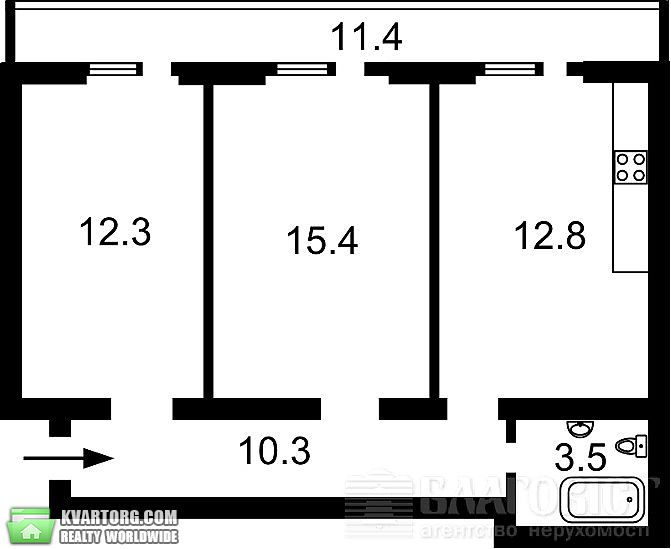 Sell 2-room apartment. Киев,  Вильямса — photo 9