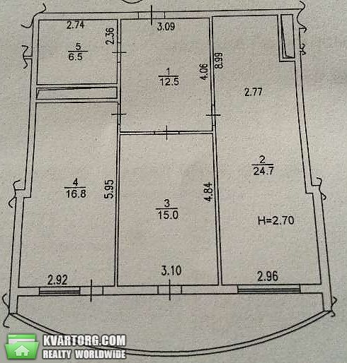 продам 3-комнатную квартиру. Киев,  Кольцова бул - фото 4