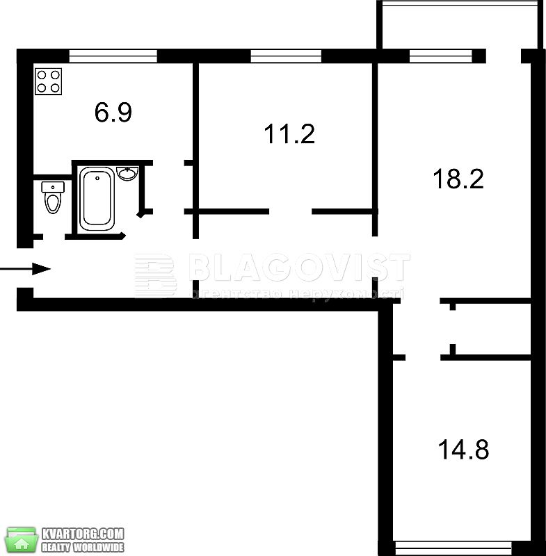 Sell 3-room apartment. Киев,  Леси Украинки бул — photo 2