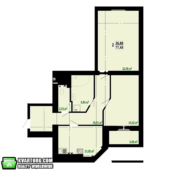 Sell 2-room apartment. Харьков, профессорская — photo 4