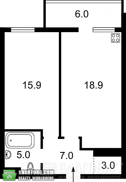 Sell 1-room apartment. Киев, Петрицкого — photo 9
